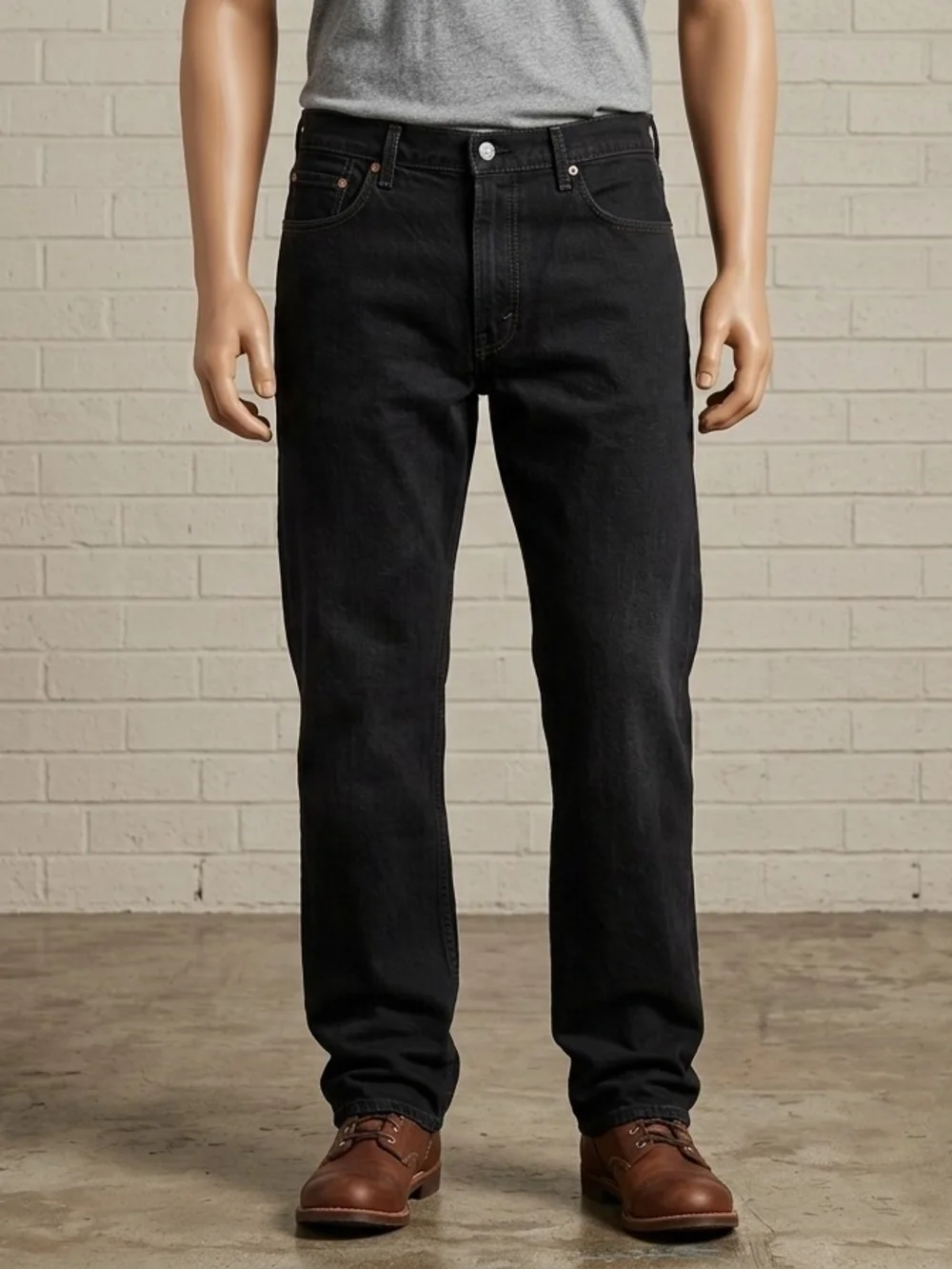Levi's Men's Relaxed Straight Black Denim Jeans Pre-owned 36/34